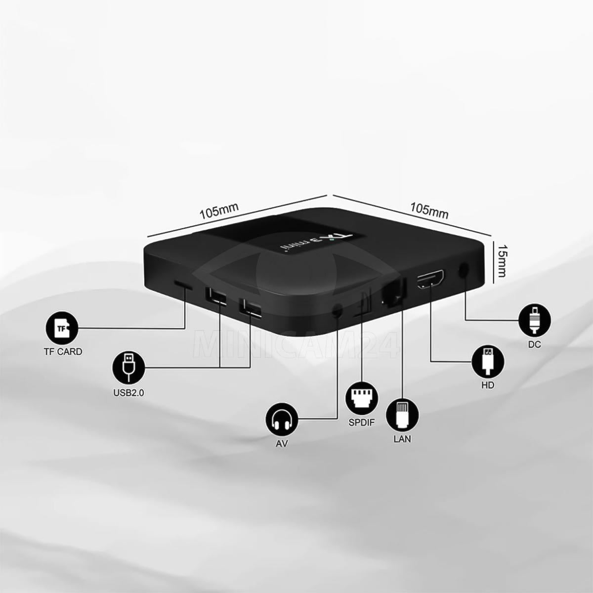 Комплектация товара | Смарт ТВ приставка Tanix TX3 Mini plus 4/64 Гб